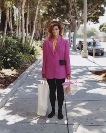 A Woman Out Shopping With Her Pet Rabbit, Santa Monica, California, August 1988