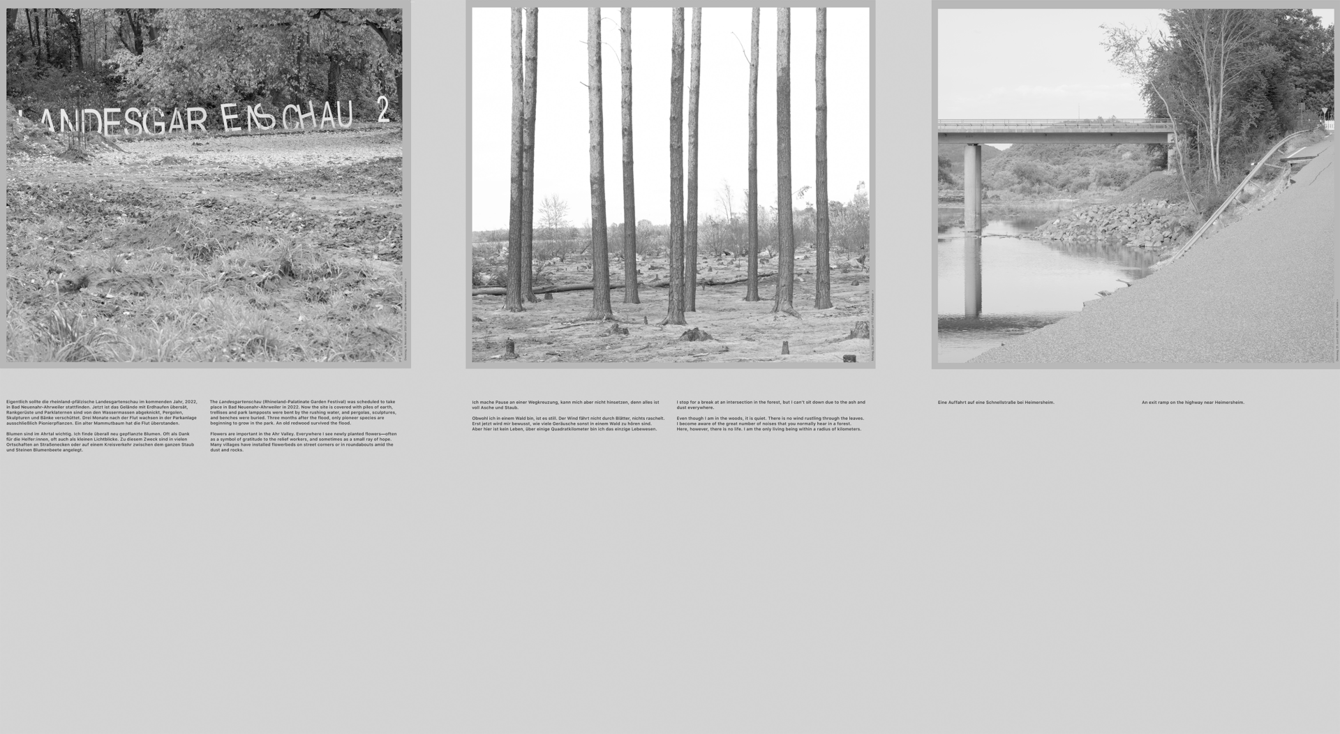 Beate Gütschow, Kap.15 Treuenbrietzen, 2022, Ausschnitt aus dem fotografischen Tagebuch Widerstand, Flut, Brand, Widerstand, seit 2021, fortlaufend, Plakatdruck © Beate Gütschow