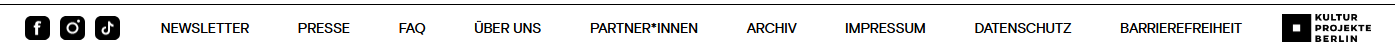 Ansicht der Menü-Zeile im unteren Bereich der Internet-Seite